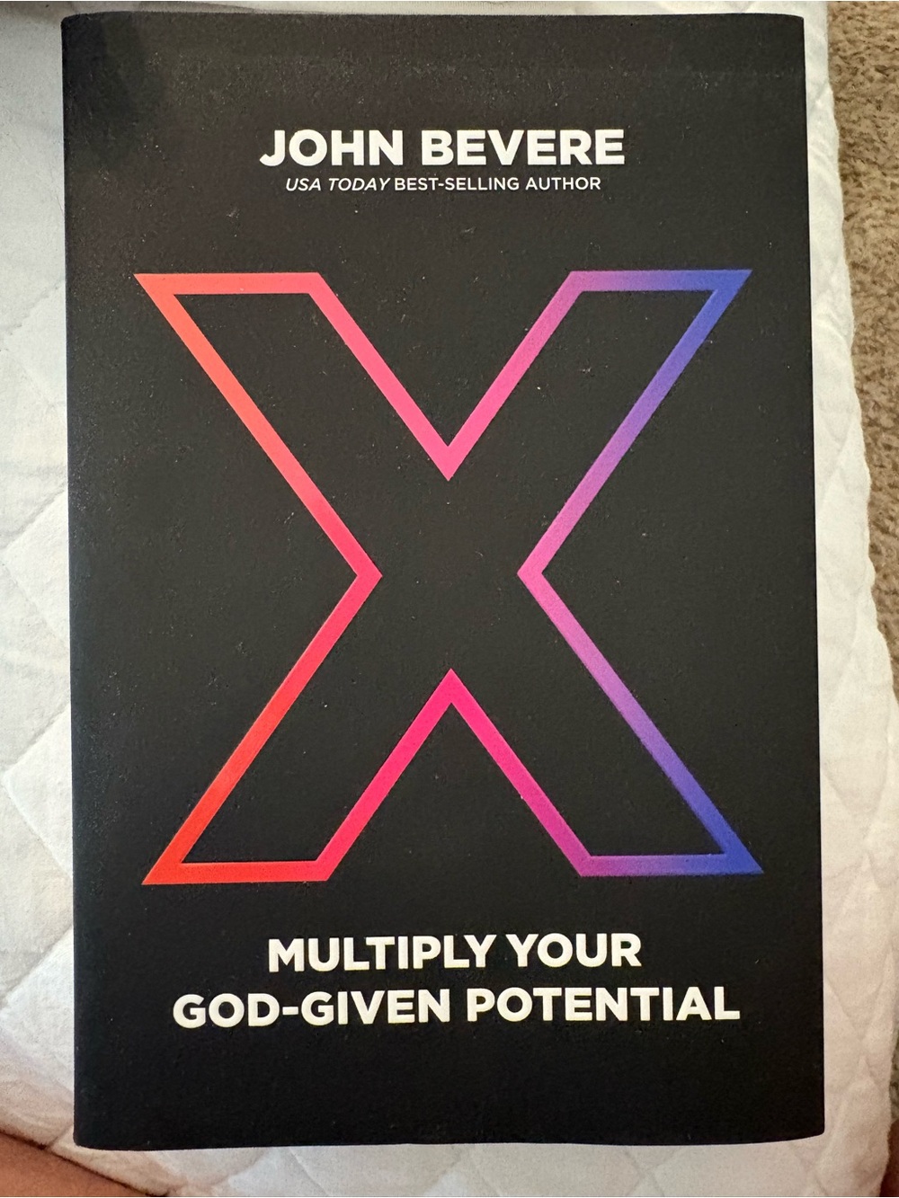 Black Gradient X Logo Hardcover - Multiply Your God-Given Potential